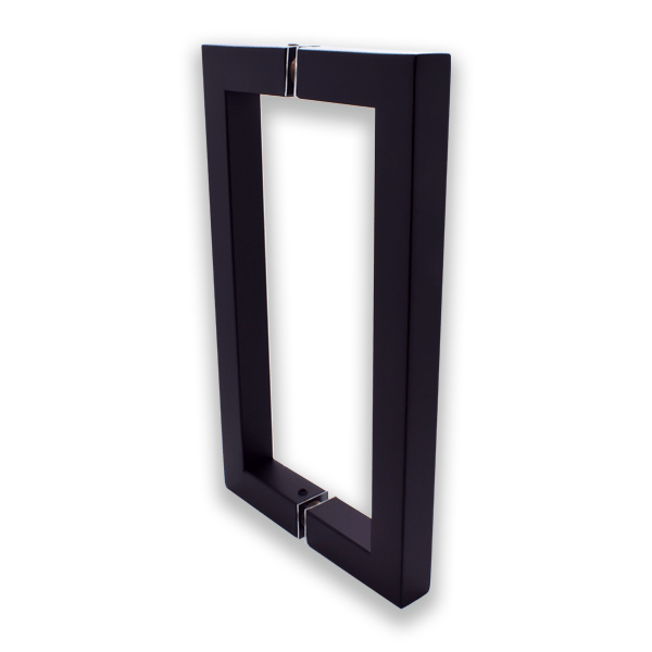 200mm Door Handle 19mm Square Tube Matt Black