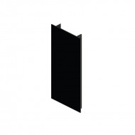 134mm Services Duct/Mullion Cover Profile - Black