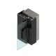 100 - 130mm Stud To Glass Door Frame - Black