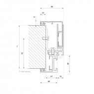 130 - 160mm Stud To Glass Door Frame - Anodised