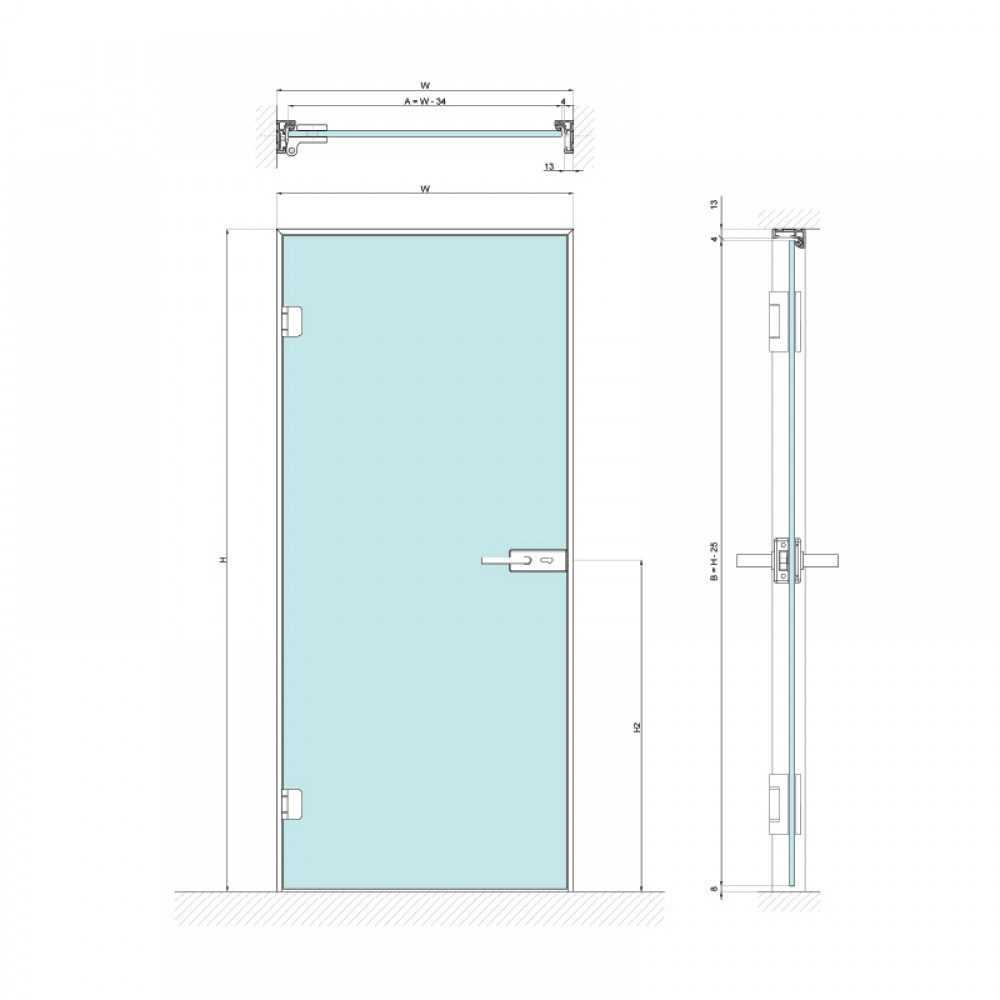 L Type Door Frame - Black