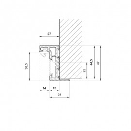 Z Type Door Frame - Anodised