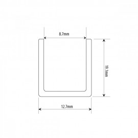 13mm Satin Gold U Channel For 8mm Thick Glass