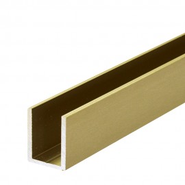 13mm Satin Gold U Channel For 8mm Thick Glass