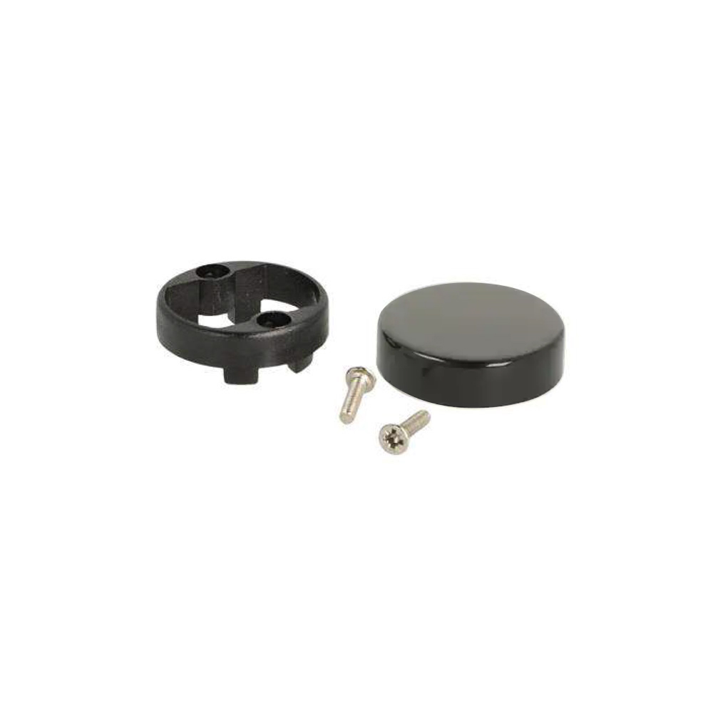 Soft Close Glass Door Cabinet Hinge - Black Cap