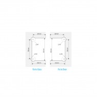 135 deg Amazon Glass 2 Glass Shower Hinge - Matt Black