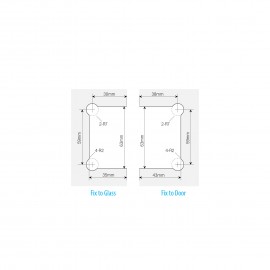 135 deg Amazon Glass 2 Glass Shower Hinge - Matt Black