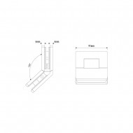 135 deg Amazon Glass 2 Glass Shower Hinge - Pol Chrome