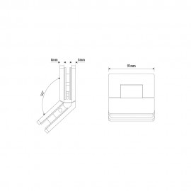 135 deg Amazon Glass 2 Glass Shower Hinge - Brushed Nickel