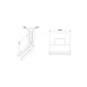 135 deg Amazon Glass 2 Glass Shower Hinge - Matt Black