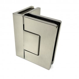 90 deg Amazon Glass 2 Glass Shower Hinge - Brushed Nickel