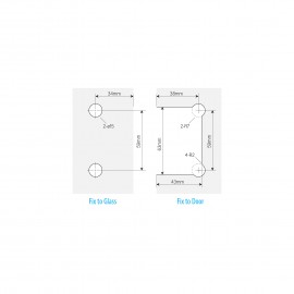 90 deg Amazon Glass 2 Glass Shower Hinge - Brushed Nickel