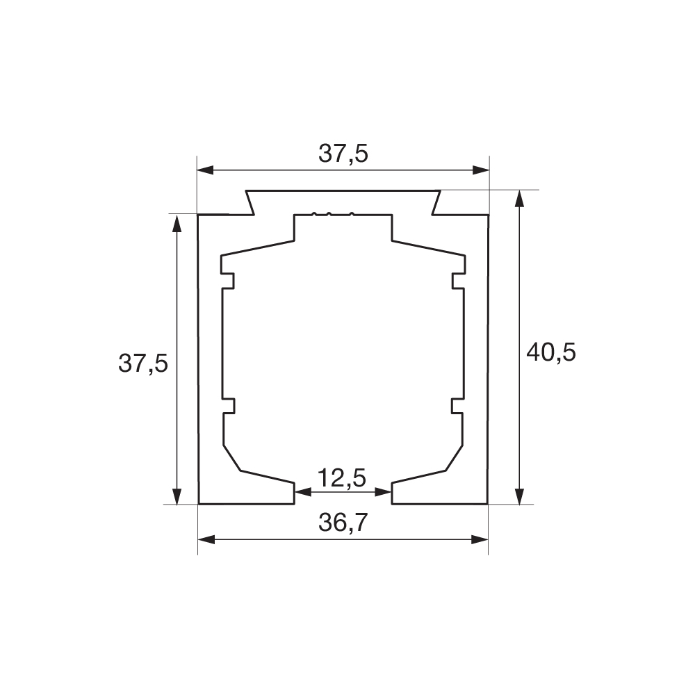 Bi-Fold Top Guide Track 2.8M