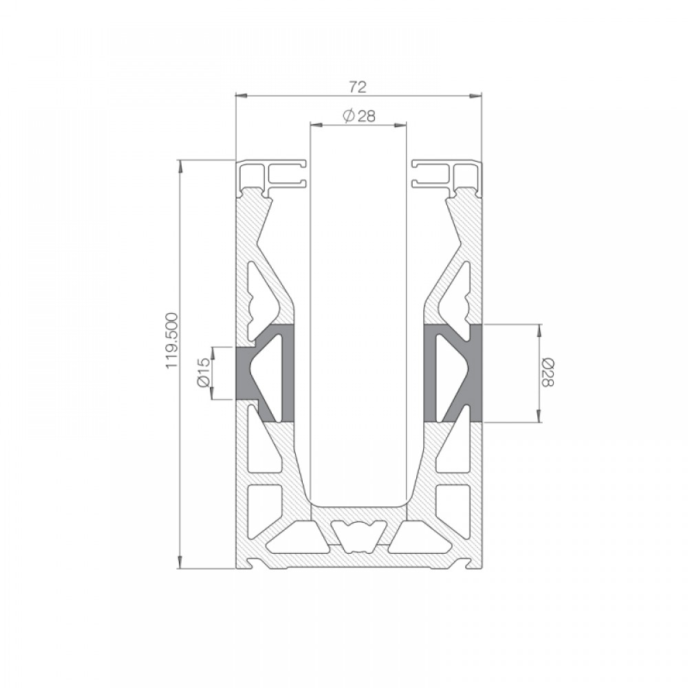 POSIglaze 3 Mtr Side Mount Kit For 17.5mm Glass - Black