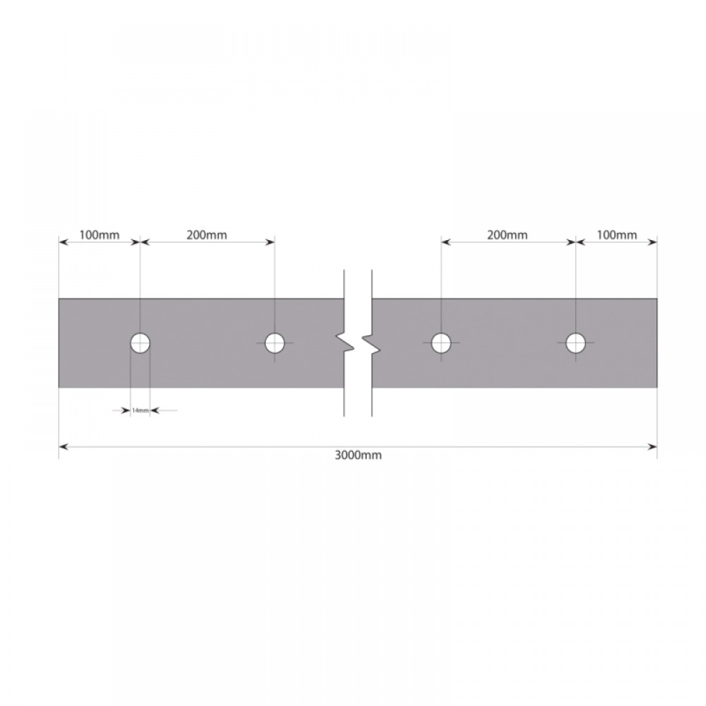 POSIglaze 3 Mtr Side Mount Kit For 15mm Glass - Black