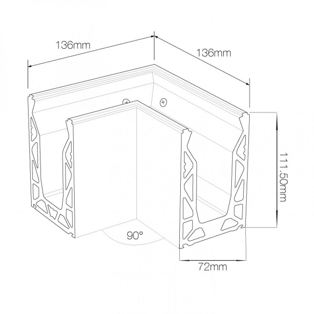 POSIglaze Base Fix 90 Degree Corner