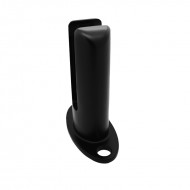 Matt Black Oval Type Glass Spigot - 10-21.52mm - With Cover