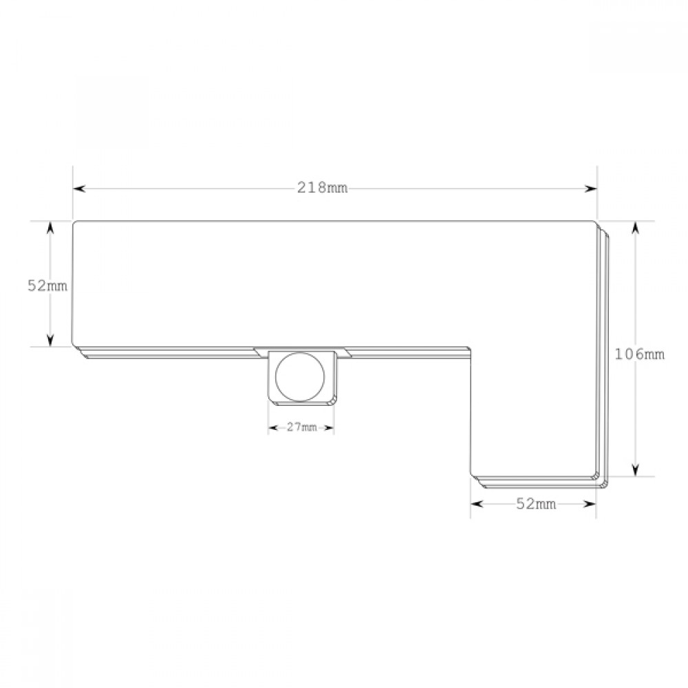 GCC Corner Transom Fitting - Stopper - Satin Stainless