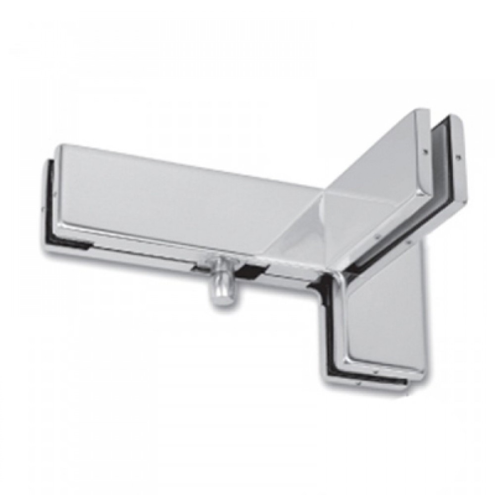 Standard Corner Transom With Fin - Left - Satin Stainless