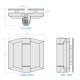 Glass to Glass Gate Hinge 8-12mm Glass - Satin Stainless