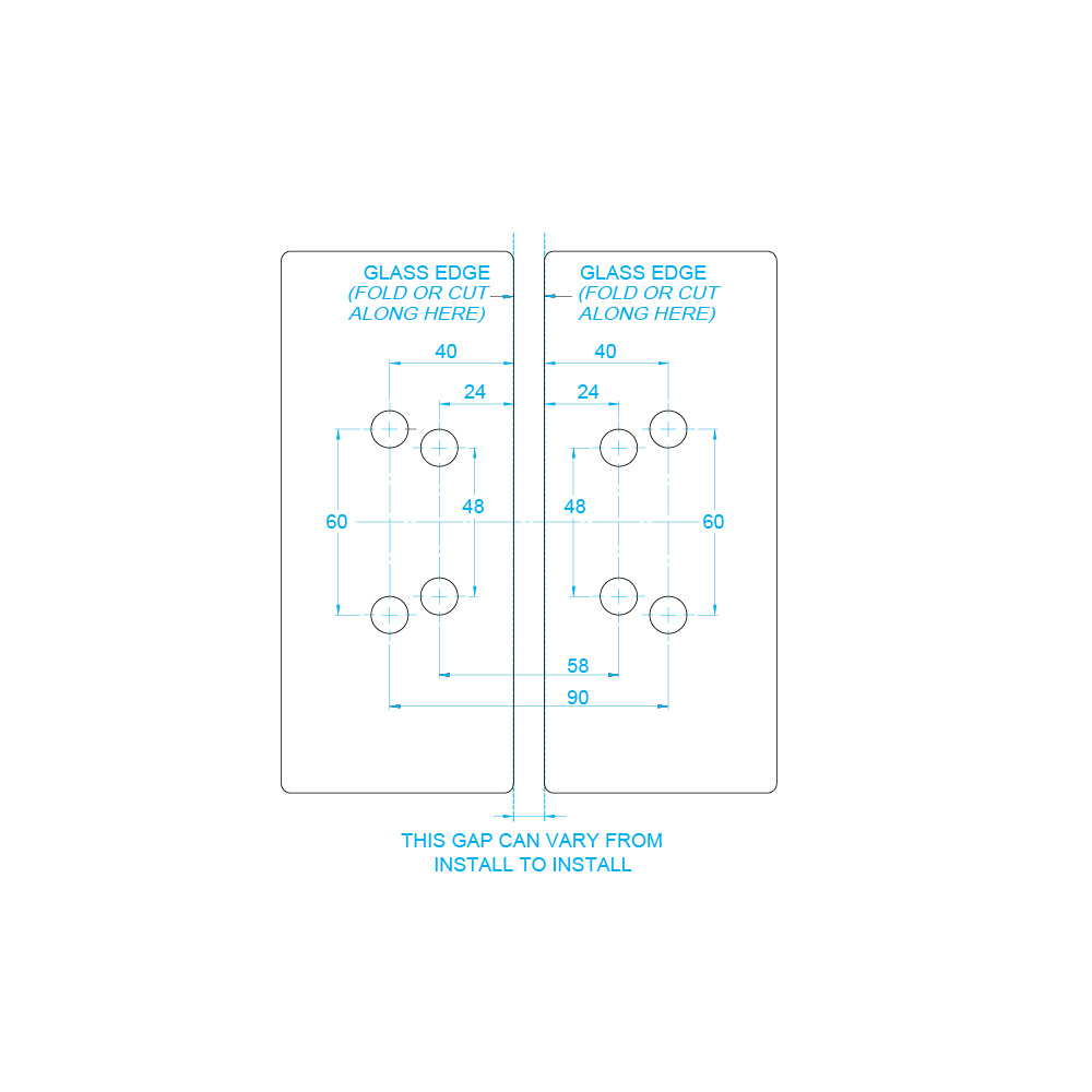 Glass to Glass Gate Hinge 8-12mm Glass - Satin Stainless