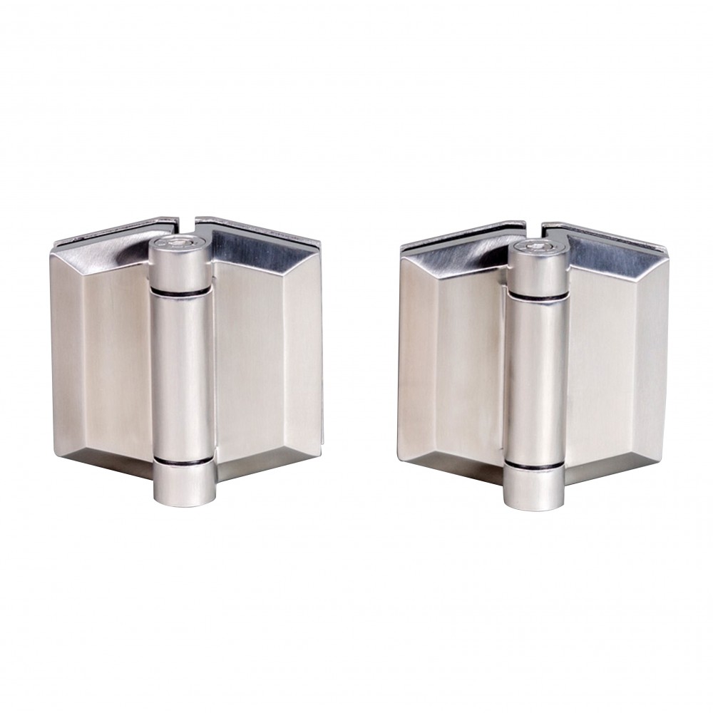 Glass to Glass Gate Hinge 8-12mm Glass - Satin Stainless