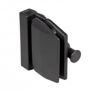 90 Degree Glass To Glass Latch Bracket - Black