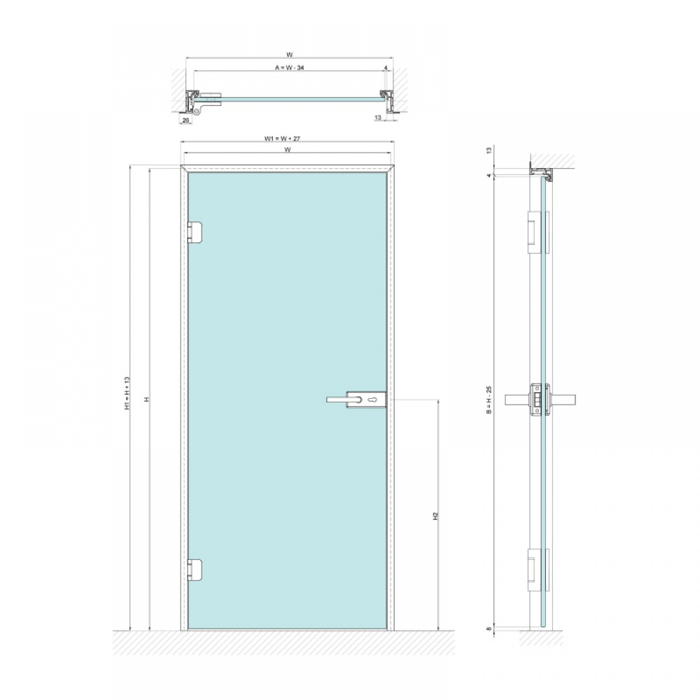 Z Type Door Frame - Anodised