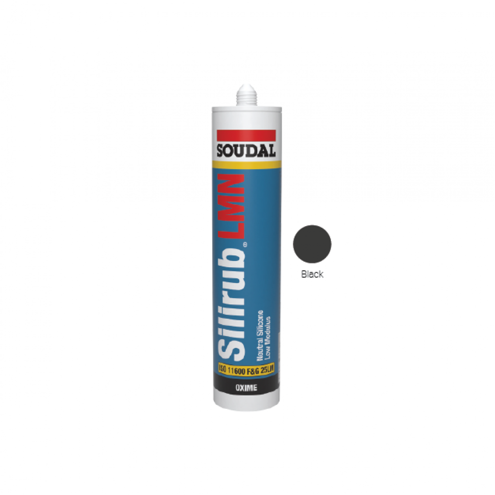 Soudal Silirub LMN Window Installation Silicone - Black