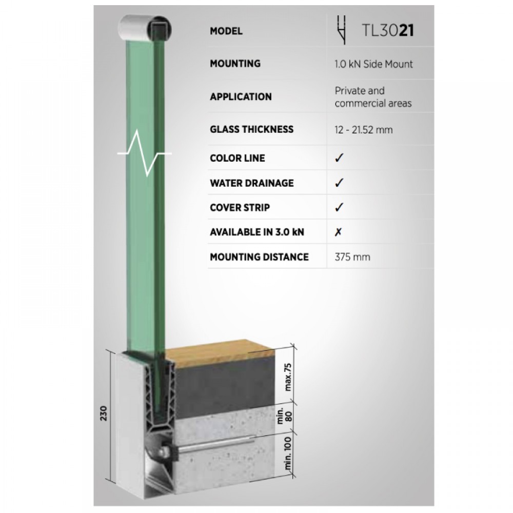 OnLevel 3021 Y Type Side Mount Channel - 0.74kN