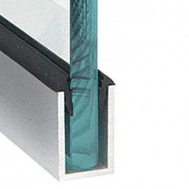 Dry Glazing U Channel 50x25x19 Groove Sat Alum