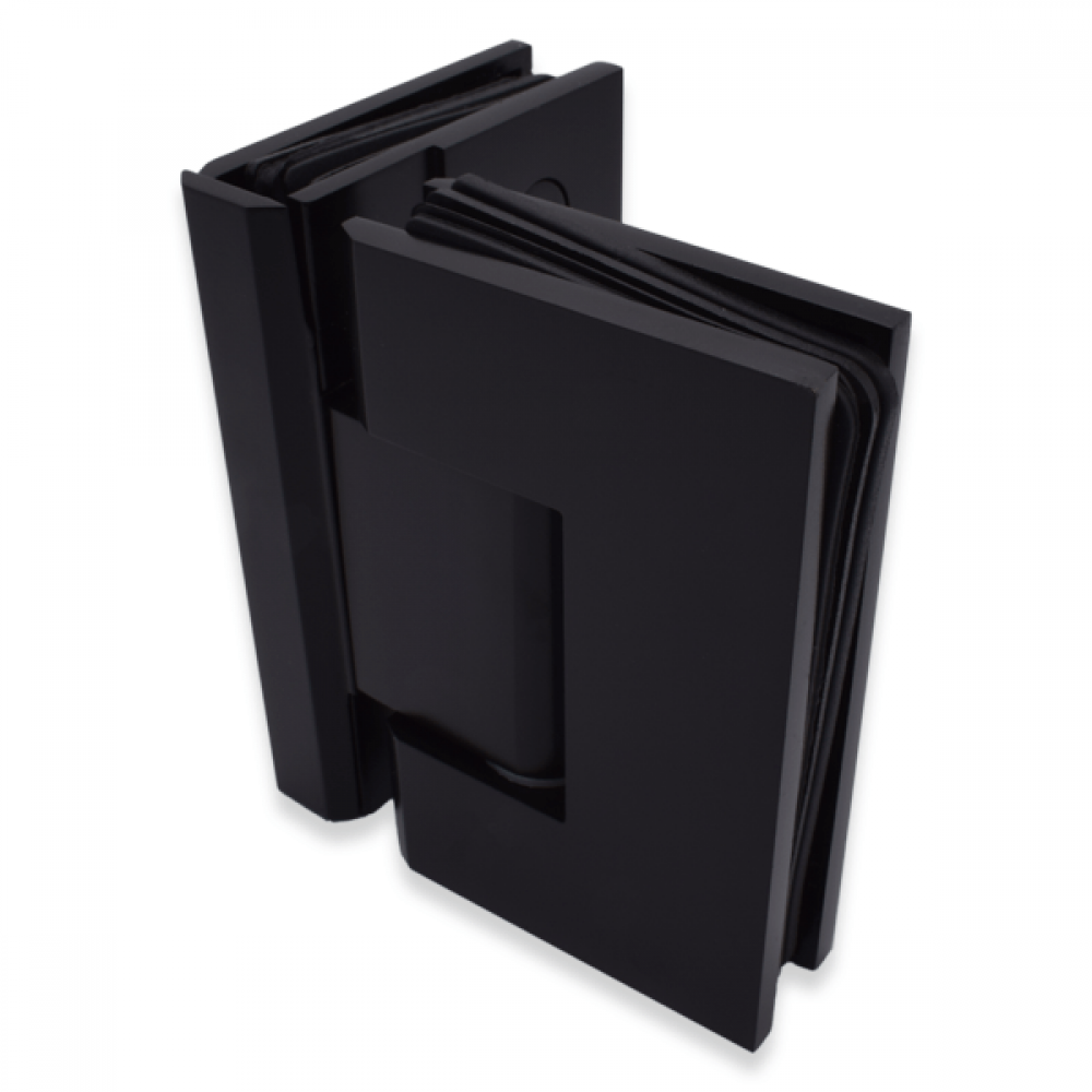 Shannon SQ Range - 90 Degree Glass To Glass Hinge - Black