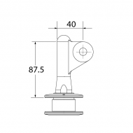 Arcade Canopy System Front Bracket - 316SS