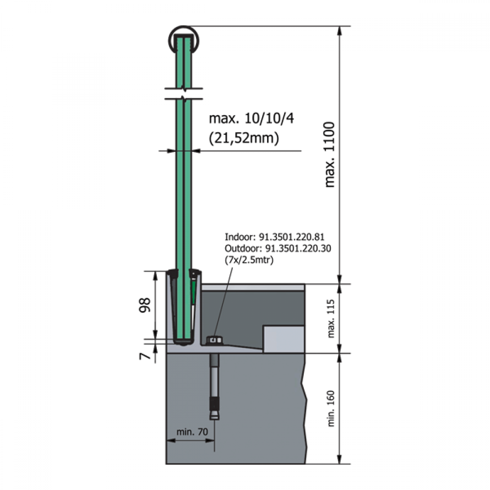 OnLevel 3010 F Type Top Mount Channel - 0.74kN