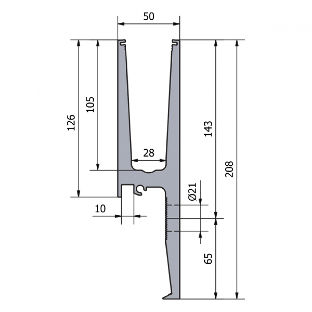 OnLevel 3011 Side Mount Channel - 0.74kN