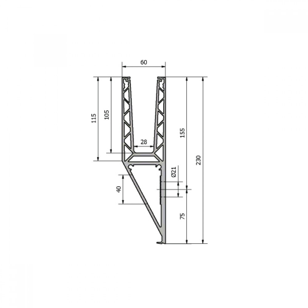 OnLevel 3021 Y Type Side Mount Channel - 0.74kN