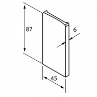 OnLevel 6500 Parapet Wall Profile End Cap - Anodised Alum.