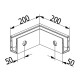 OnLevel 6501 Inside Corner - Anodised Aluminium