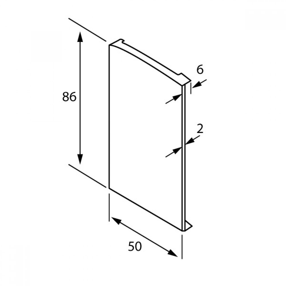 OnLevel 6501 End Cap For Use With Cladding  - Left