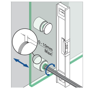 50mm Adjustable Point Fixture 316ss 40mm Standoff