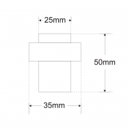 Door Stopper 30mm Dia x 40mm High Brushed Stainless