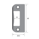 Lever Lock Strike Plate Satin Stainless Effect