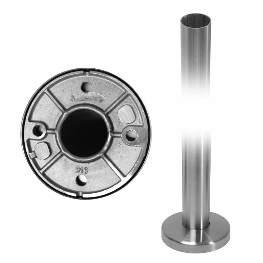 1100mm Centre Type Balustrade Post Inc Clamps For 10mm Glass