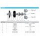 60mm Dia. Flat Head Fixed Bolt For 6 - 22mm Thick Glass