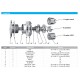 60mm Dia. Flat Head Fixed Bolt For 15 - 22mm Thick Glass