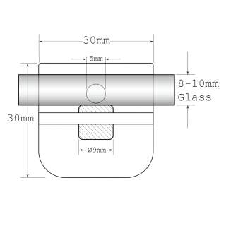 Glass Shelf Support with Suction Cup, Chrome - Furnica